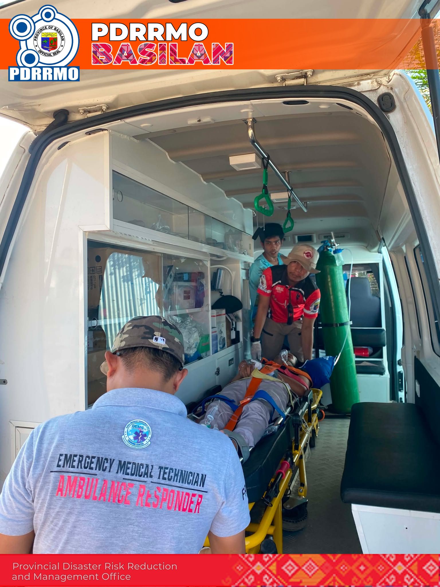 PDRRMO EMS personnel provide immediate assistance during a critical incident.